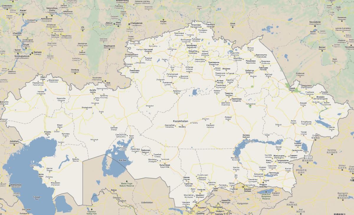 mapę Kazachstan droga