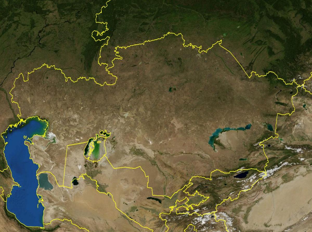 mapa Kazachstanu topograficzne