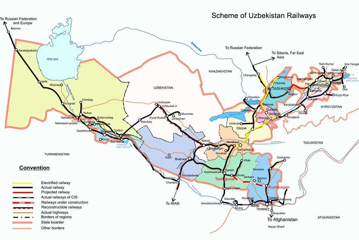 Kazachstan pociągiem na mapie