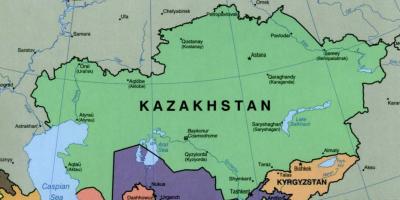 Na mapie Ałmaty Kazachstan