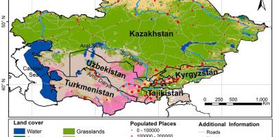 Mapa Kazachstanu klimat