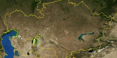 Mapa Kazachstanu topograficzne