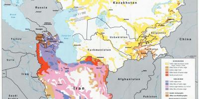 Mapa Kazachstanu religia