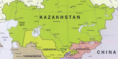 Mapa Tengiz Kazachstan